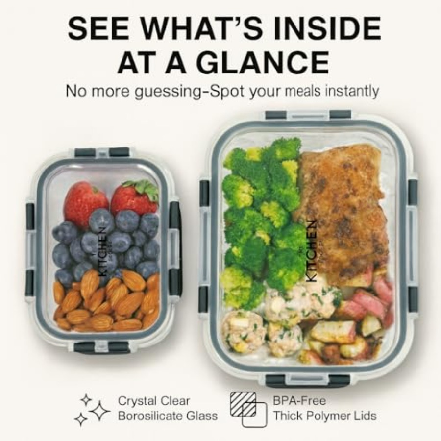 KITCHEN SHOPPE 24pc Borosilica - Food Storage Airtight avaliação e preço