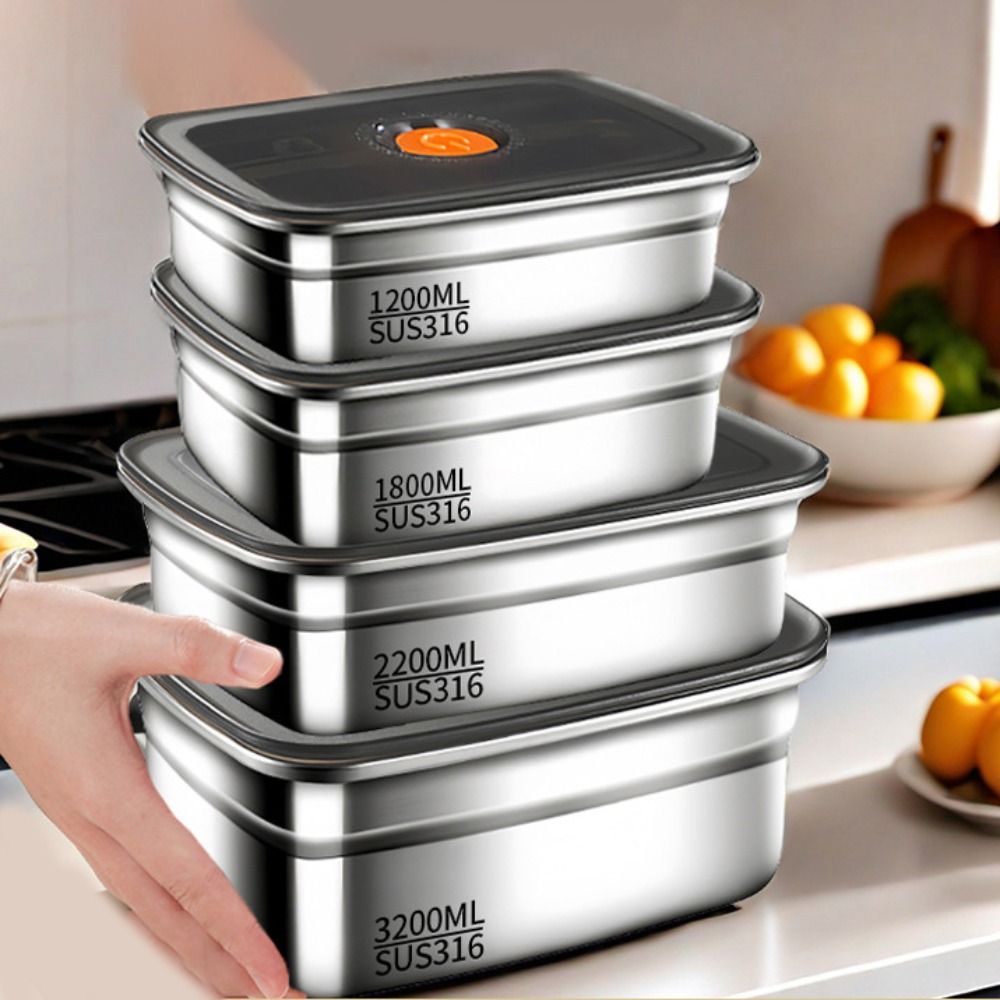 Stainless Steel Lunch Box Bent - Food Storage Underground avaliação e preço