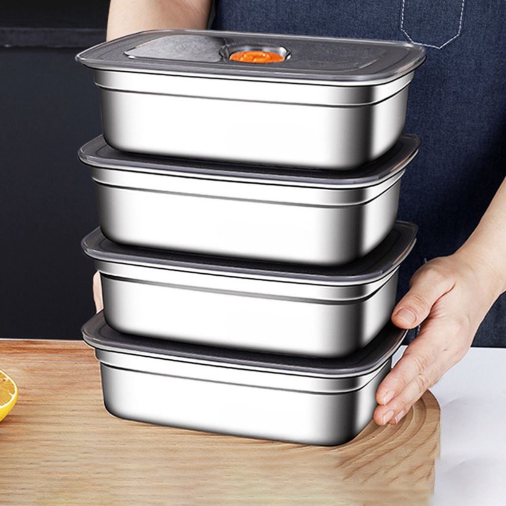 Stainless Steel Lunch Box Bent - Food Storage Underground avaliação e preço