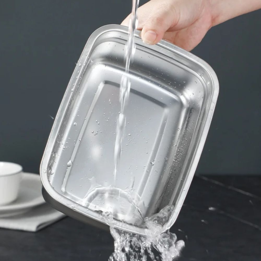 Stainless Steel Lunch Box Bent - Food Storage Underground avaliação e preço
