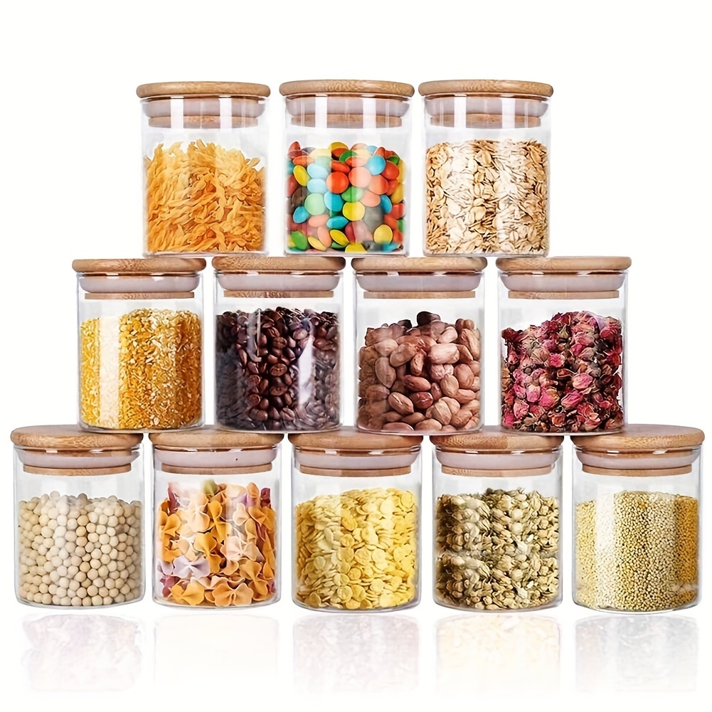 12-Pack 8oz Glass Spice Jars w - Food Storage Glass Box avaliação e preço