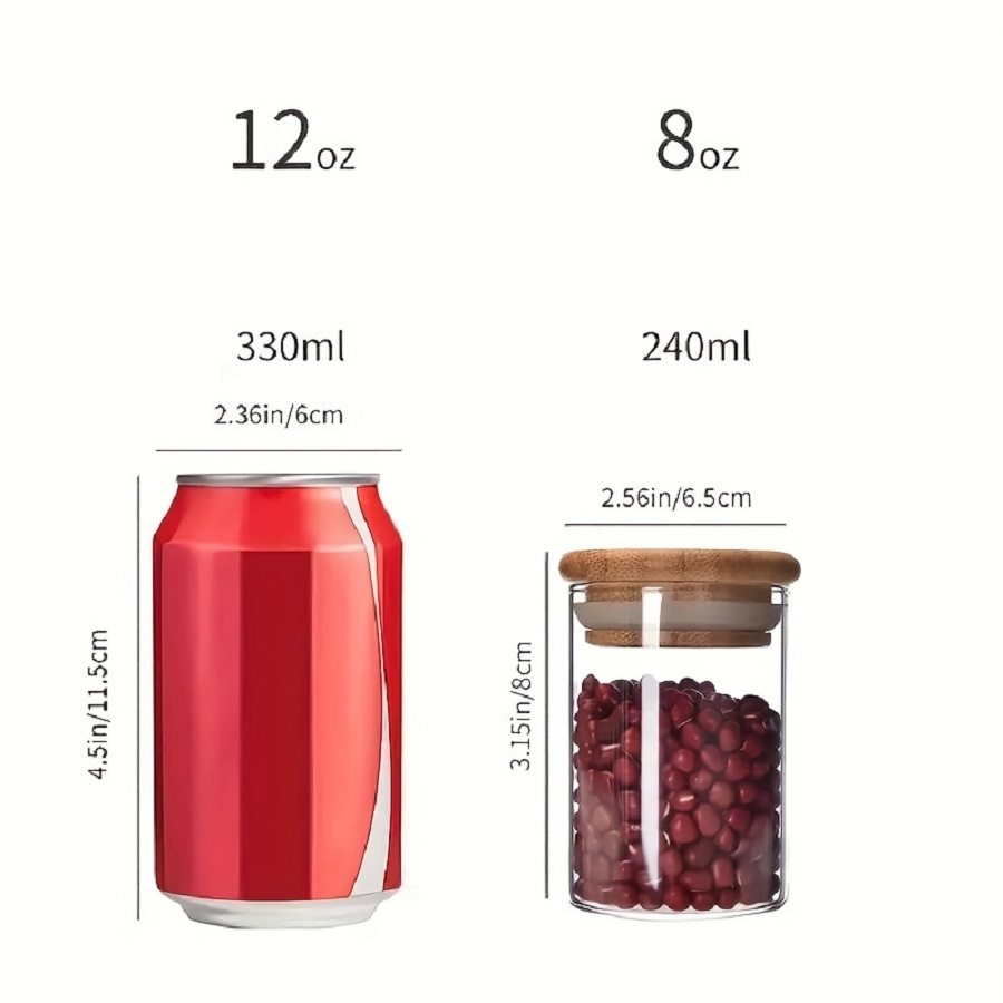 12-Pack 8oz Glass Spice Jars w - Food Storage Glass Box avaliação e preço