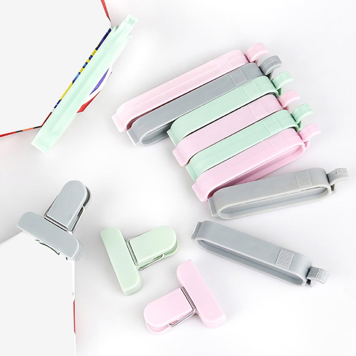 12pcs Mixed Color Plastic Seal - Food Storage Plastic Bag avaliação e preço