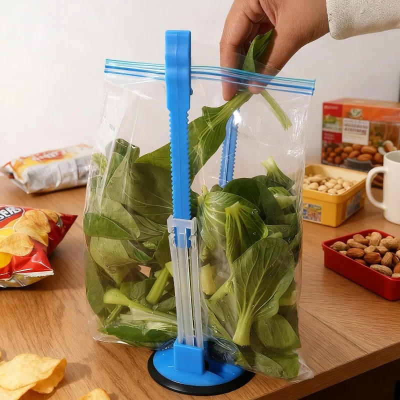 Hands Free Baggy Rack Clip Adj - Food Storage Plastic Bag avaliação e preço