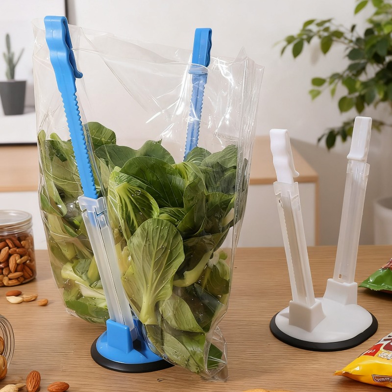 Hands Free Baggy Rack Clip Adj - Food Storage Plastic Bag avaliação e preço