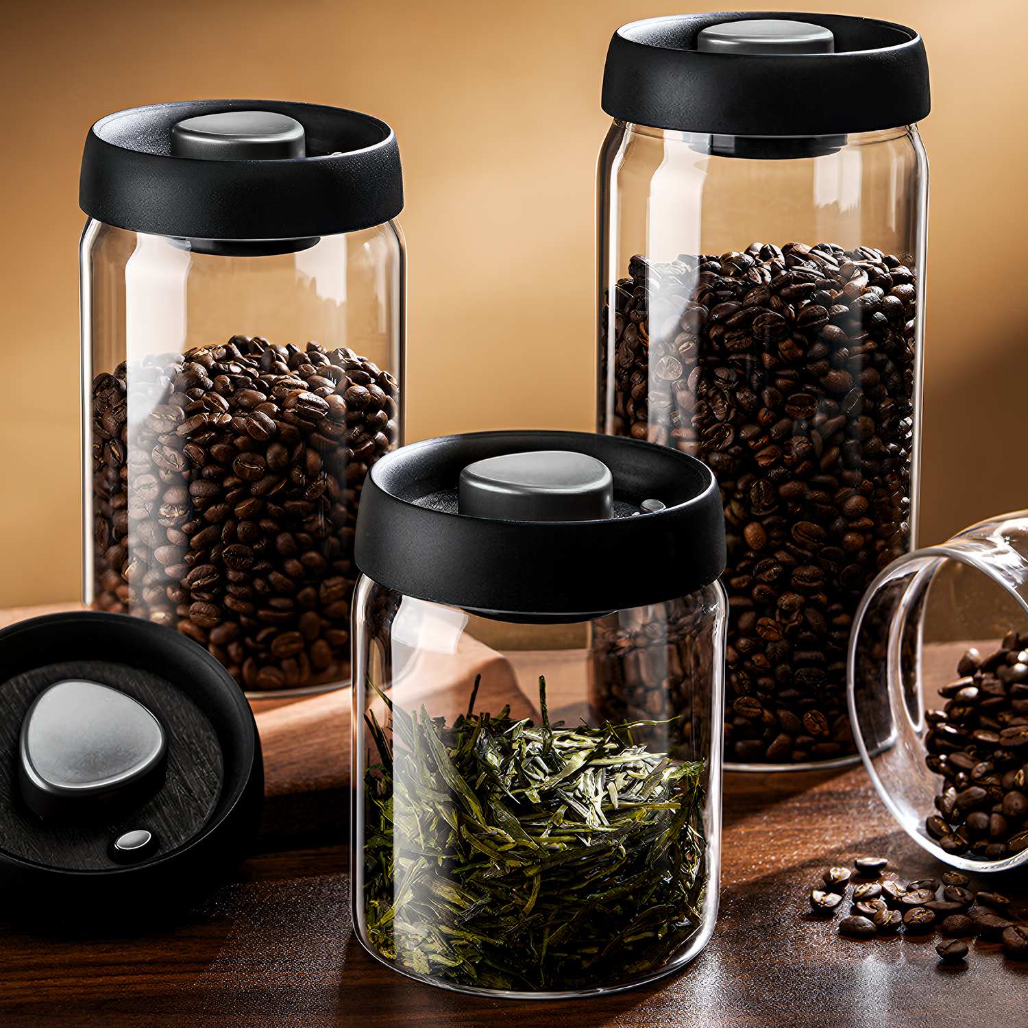OANKR Vacuum Coffee Canister 5 - Food Storage Glass Box avaliação e preço