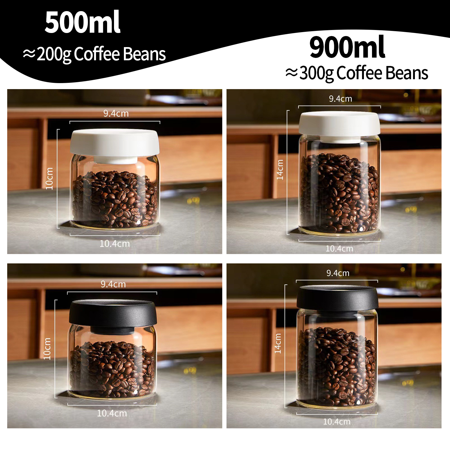 OANKR Vacuum Coffee Canister 5 - Food Storage Glass Box avaliação e preço