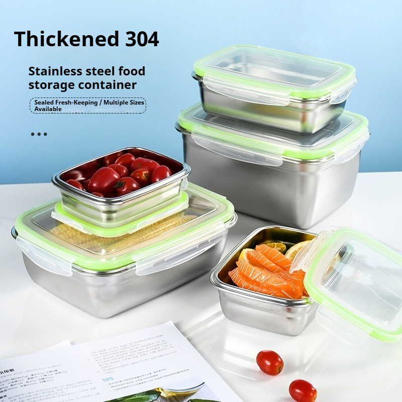 304 Stainless Steel Lunch Box  - Food Storage Boxes With Lids avaliação e preço