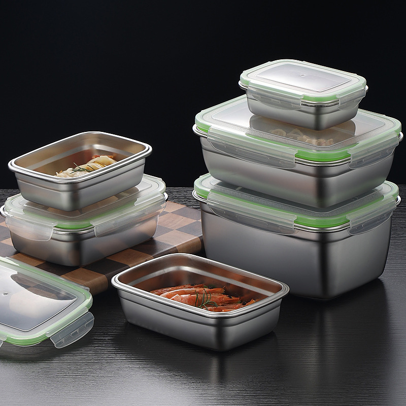 304 Stainless Steel Lunch Box  - Food Storage Boxes With Lids avaliação e preço