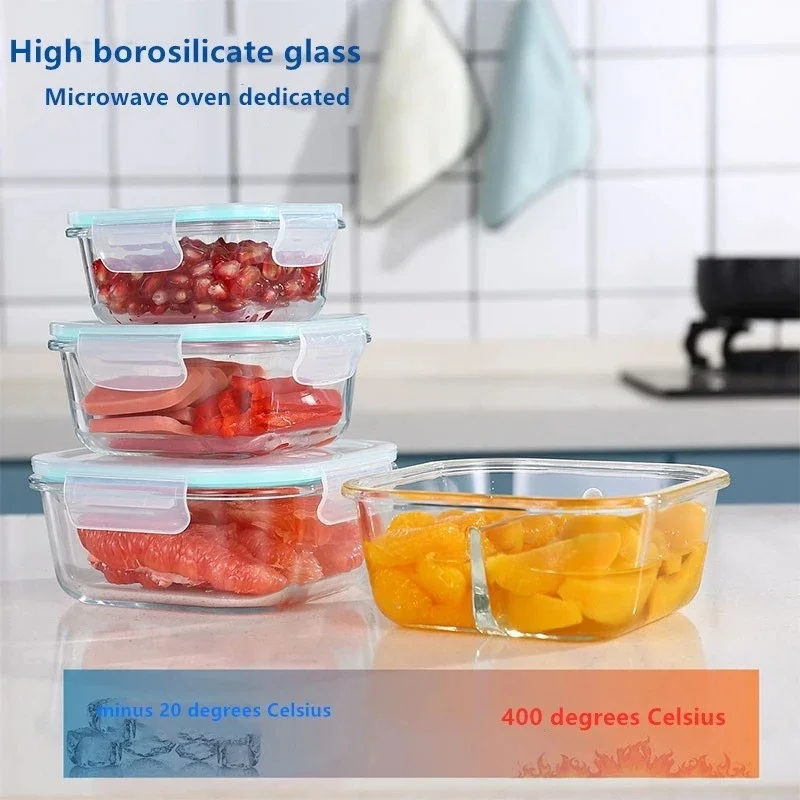 Glass Fresh-Keeping Box high B - Food Storage Glass Box avaliação e preço