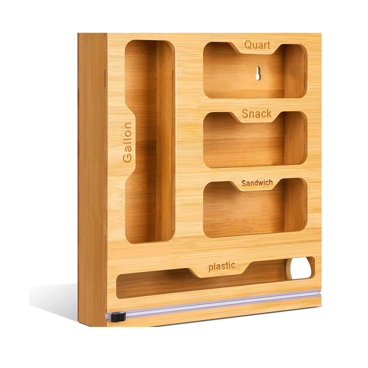 Bamboo Ziplock Food Bag Holder - Food Storage Plastic Bag avaliação e preço