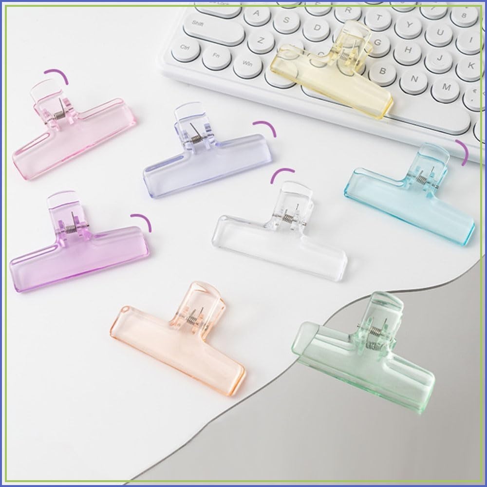 16 Pcs Clear Binder Clips, Pla - Food Storage Plastic Bag avaliação e preço