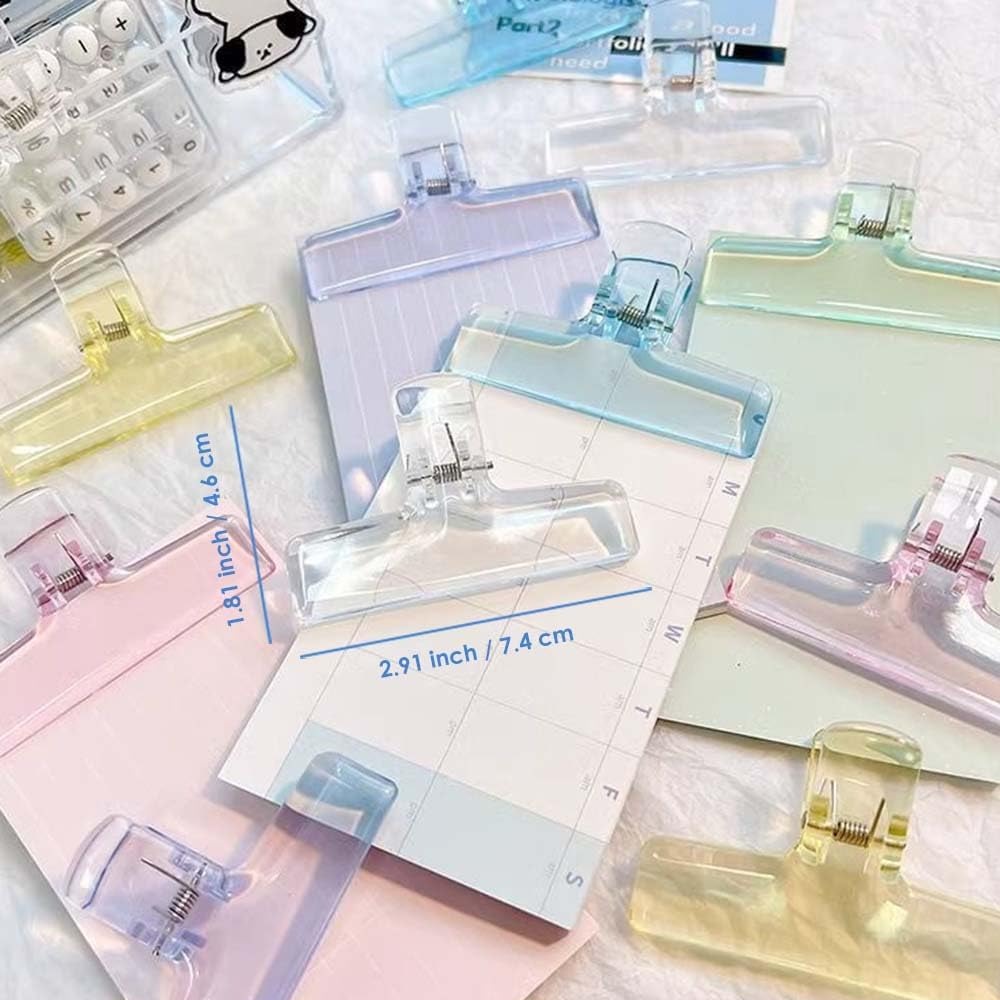 16 Pcs Clear Binder Clips, Pla - Food Storage Plastic Bag avaliação e preço