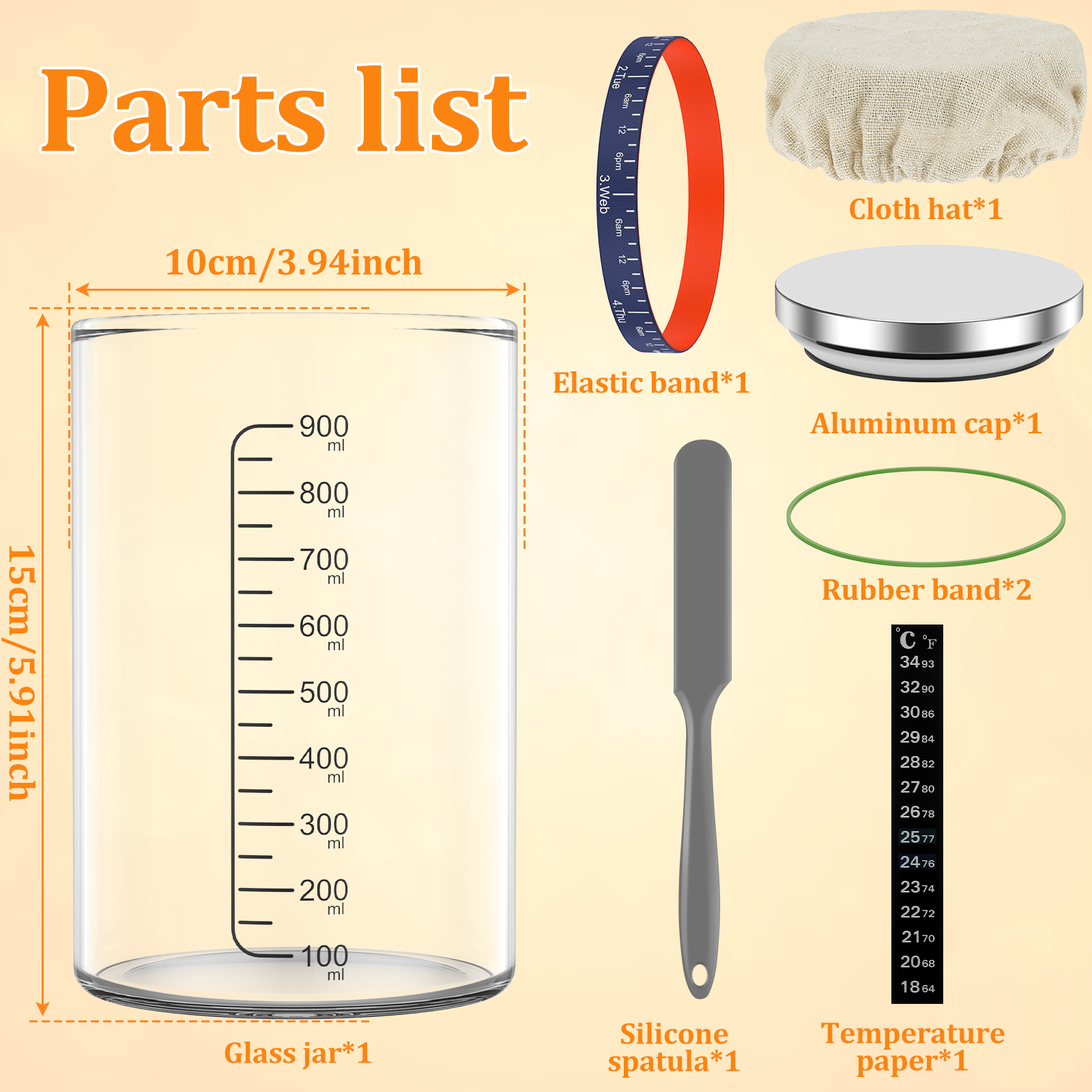 Sourdough Starter Jar Kit 900m - Food Storage Glass Box avaliação e preço