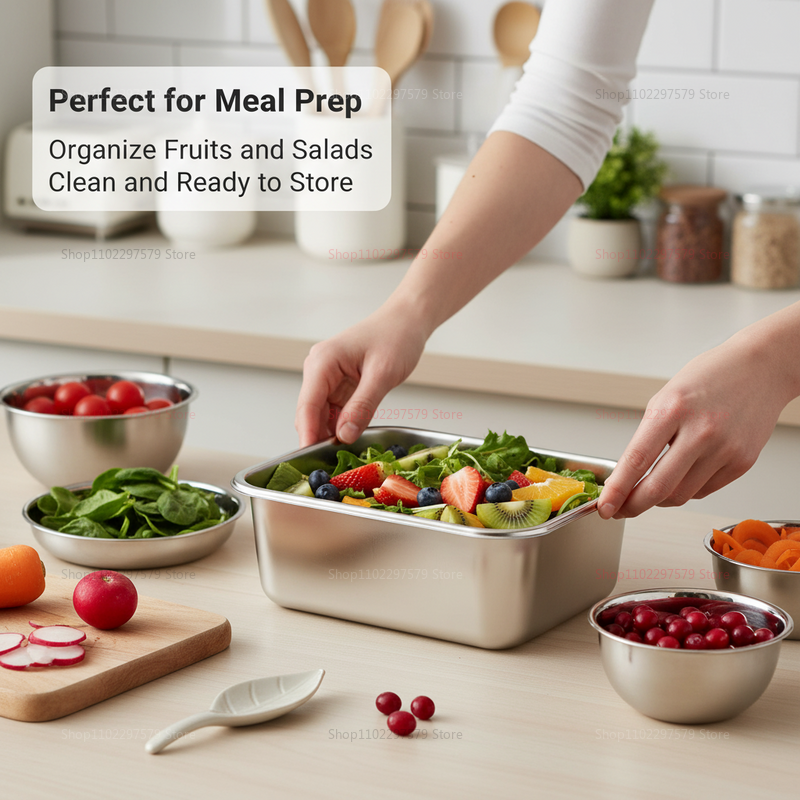Plate Stainless Steel Food Con - Food Storage Boxes With Lids avaliação e preço