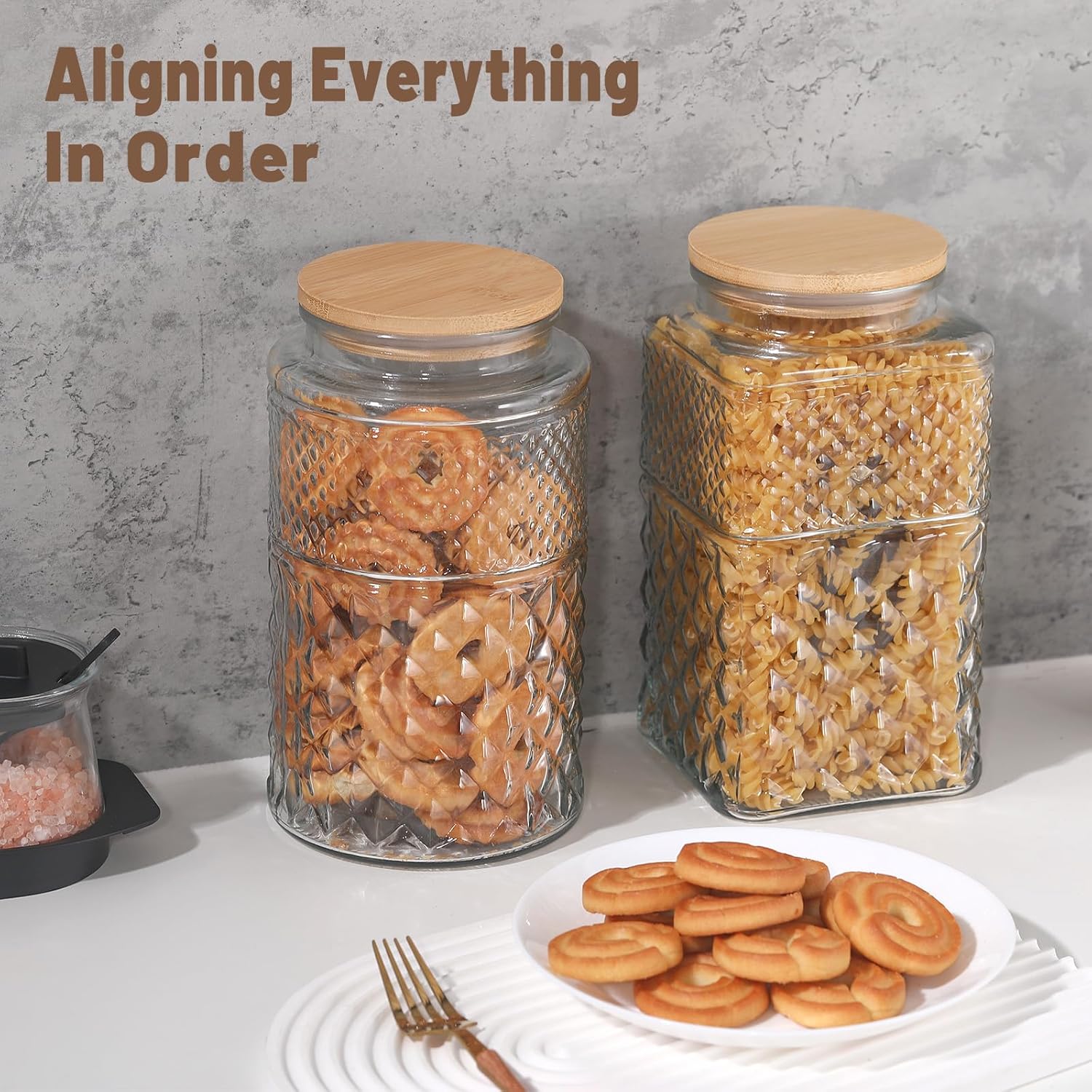 0.7Gallon/2600ml Glass Cookie  - Food Storage Airtight avaliação e preço