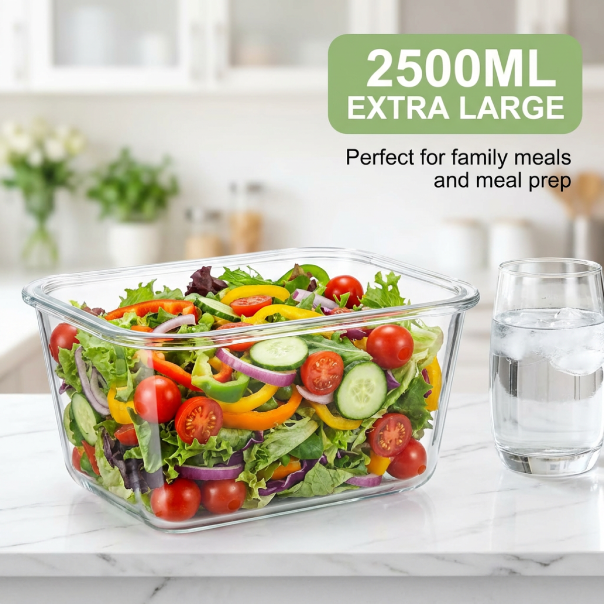 Large Capacity Borosilicate Gl - Food Storage Glass Box avaliação e preço