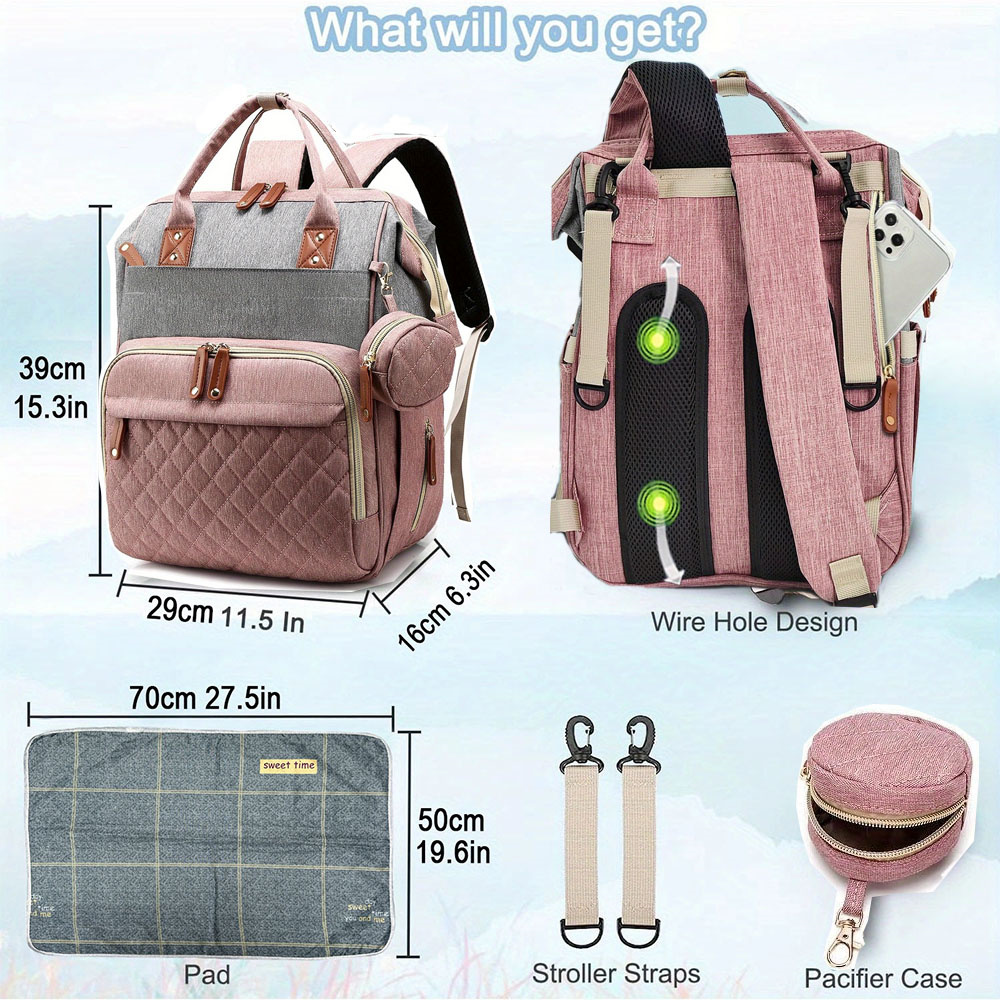 Diaper Bag Backpack Baby Bag,  - Food Storage Moms avaliação e preço
