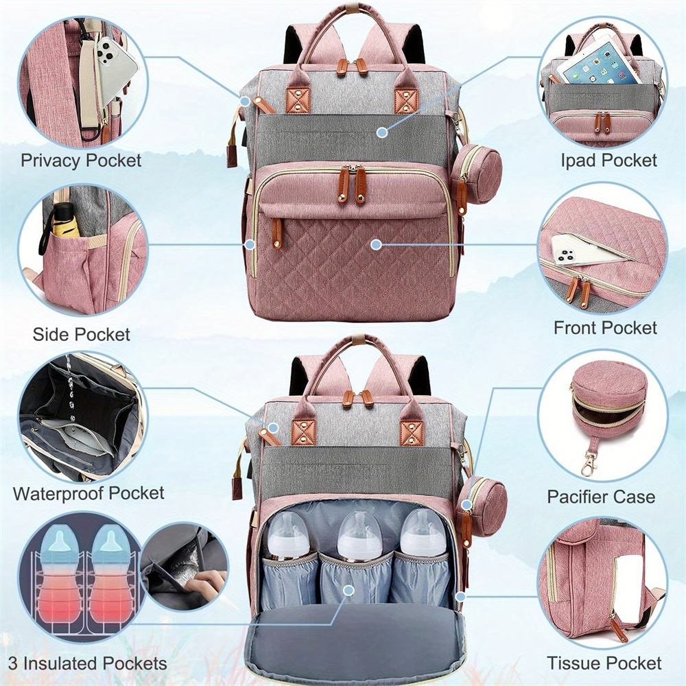 Diaper Bag Backpack Baby Bag,  - Food Storage Moms avaliação e preço