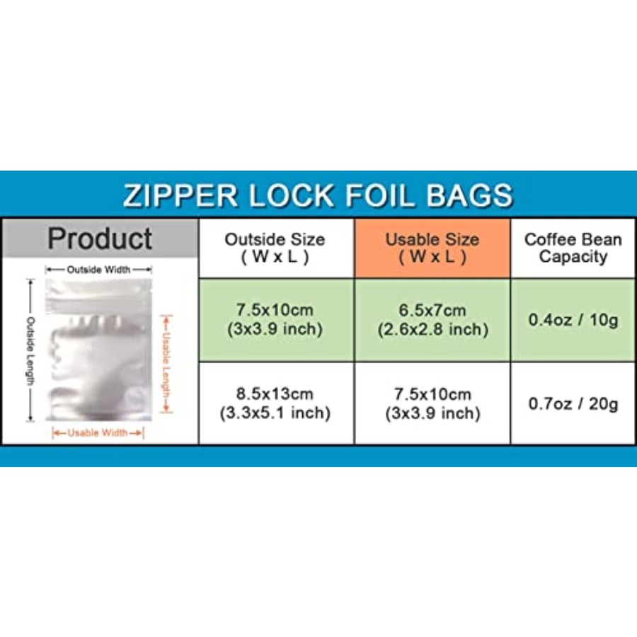 00 Pcs Mylar Bag Food Storage  - Food Storage Plastic Bag avaliação e preço