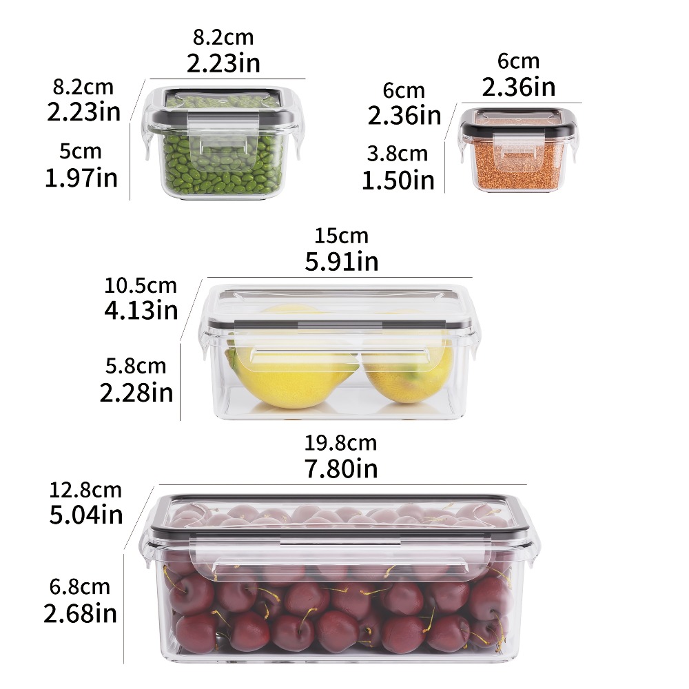 Set BPA-Free Airtight Food Con - Food Storage Boxes With Lids avaliação e preço