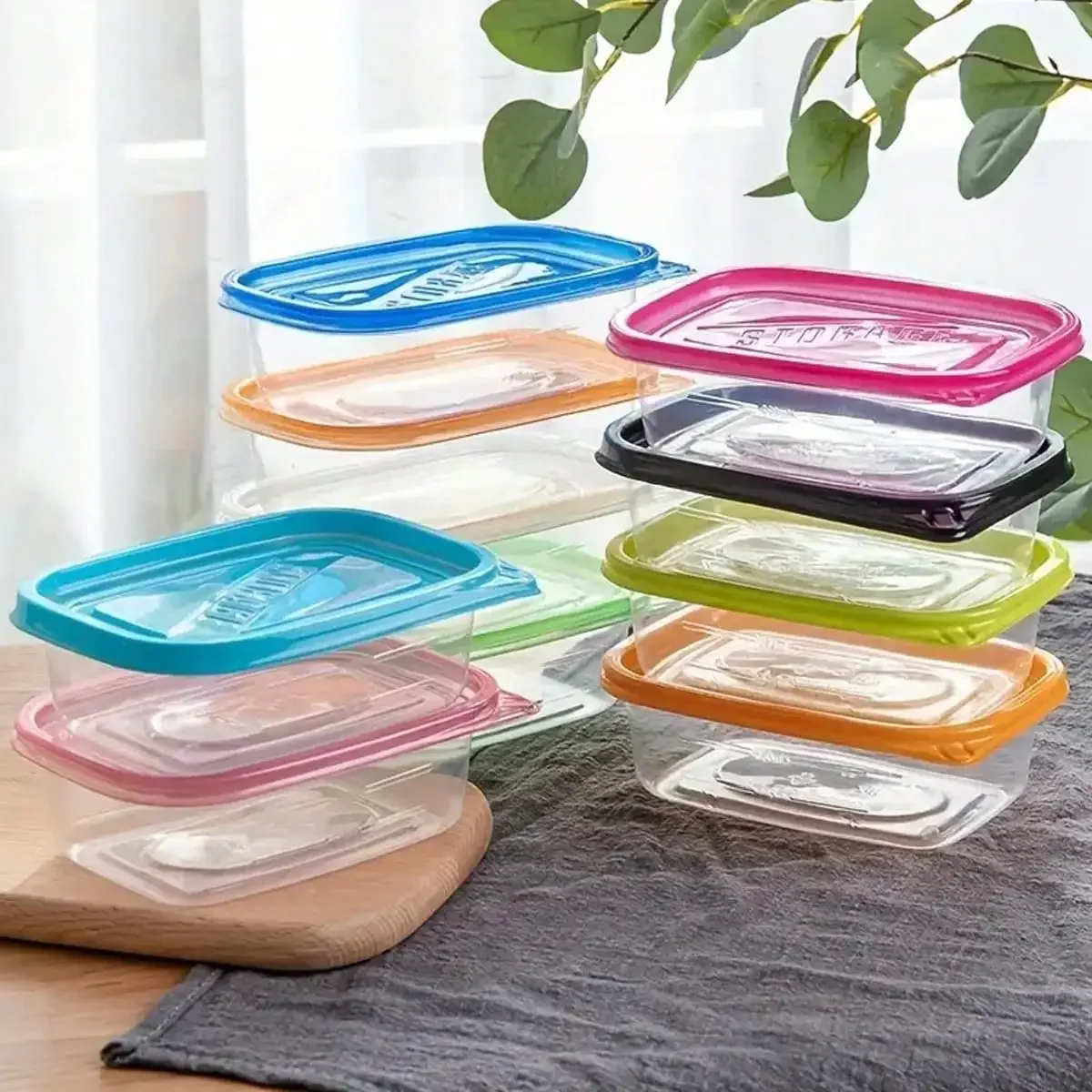 10pcs Transparent Rectangular  - Food Storage Boxes With Lids avaliação e preço