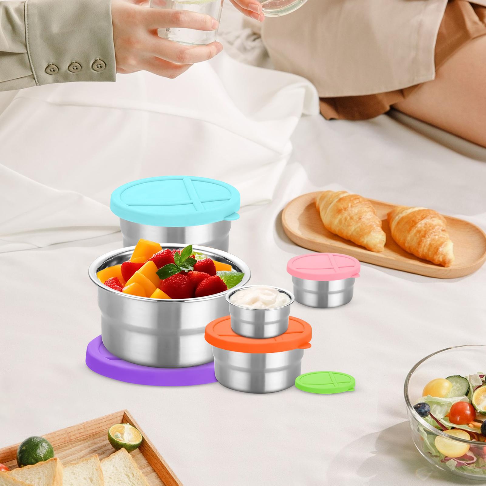 Metal Food Container 5 Pieces  - Food Storage Boxes With Lids avaliação e preço