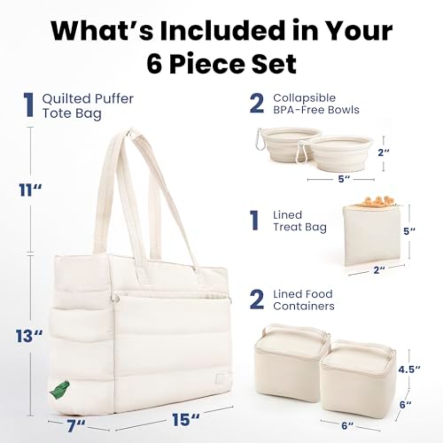 Puffer Dog Travel Bag for Dog  - Food Storage Moms avaliação e preço