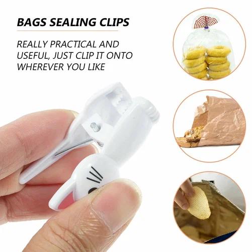 Cute Cat Shaped Bag Clips Reus - Food Storage Plastic Bag avaliação e preço