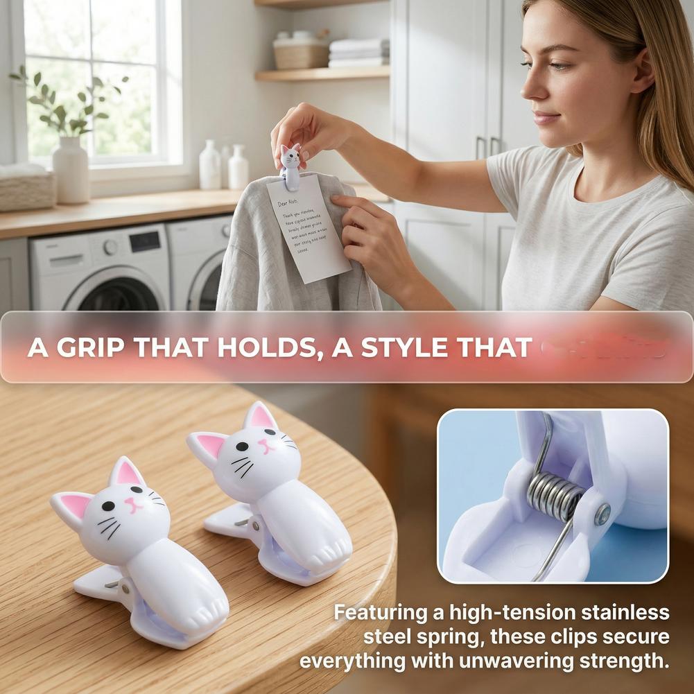 Cute Cat Shaped Bag Clips Reus - Food Storage Plastic Bag avaliação e preço