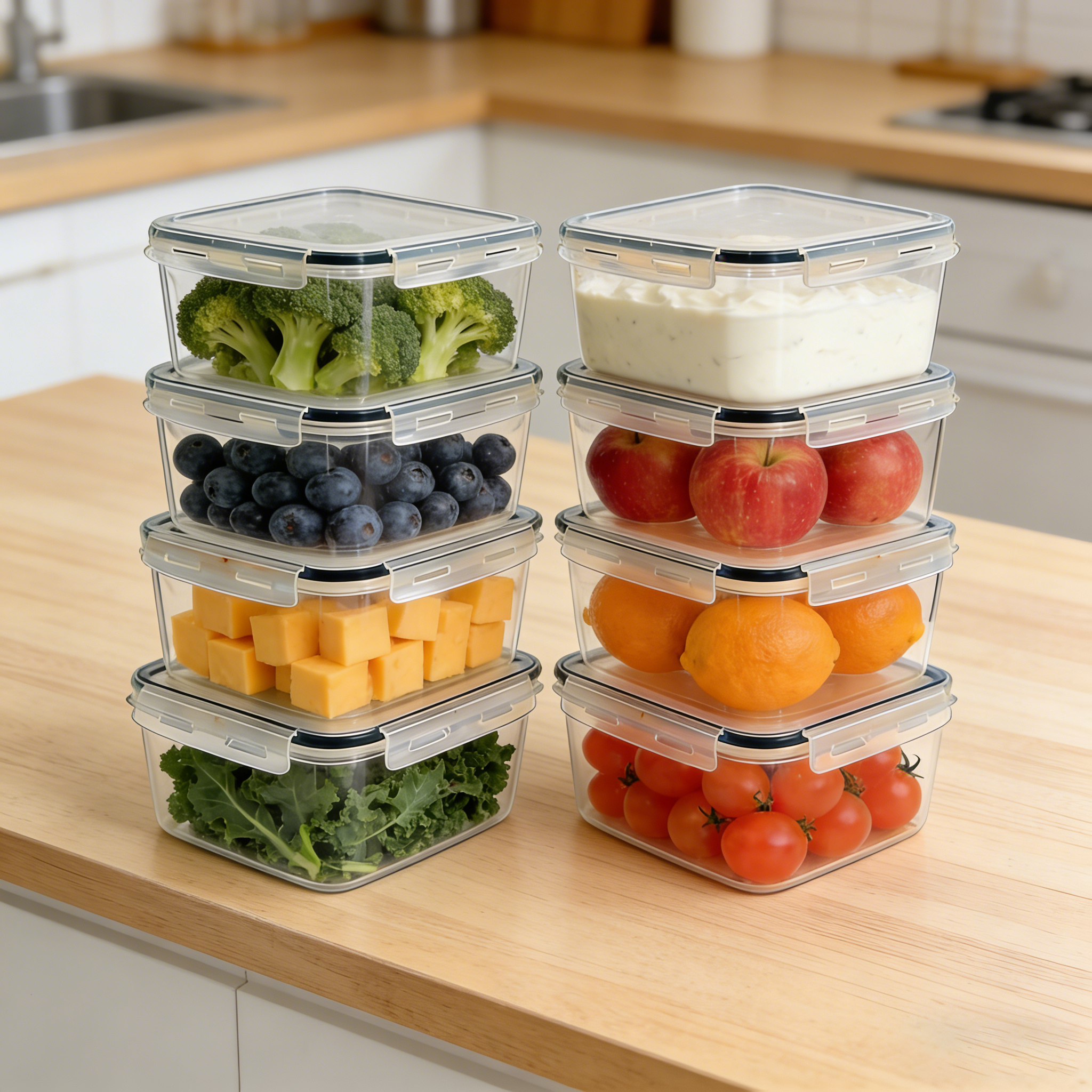 2L  2/4/6/8Pcs Large food cont - Food Storage And Safety avaliação e preço