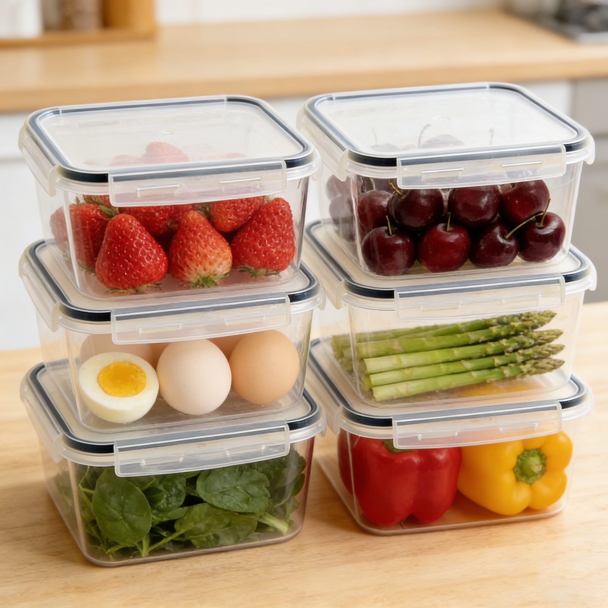 2L  2/4/6/8Pcs Large food cont - Food Storage And Safety avaliação e preço