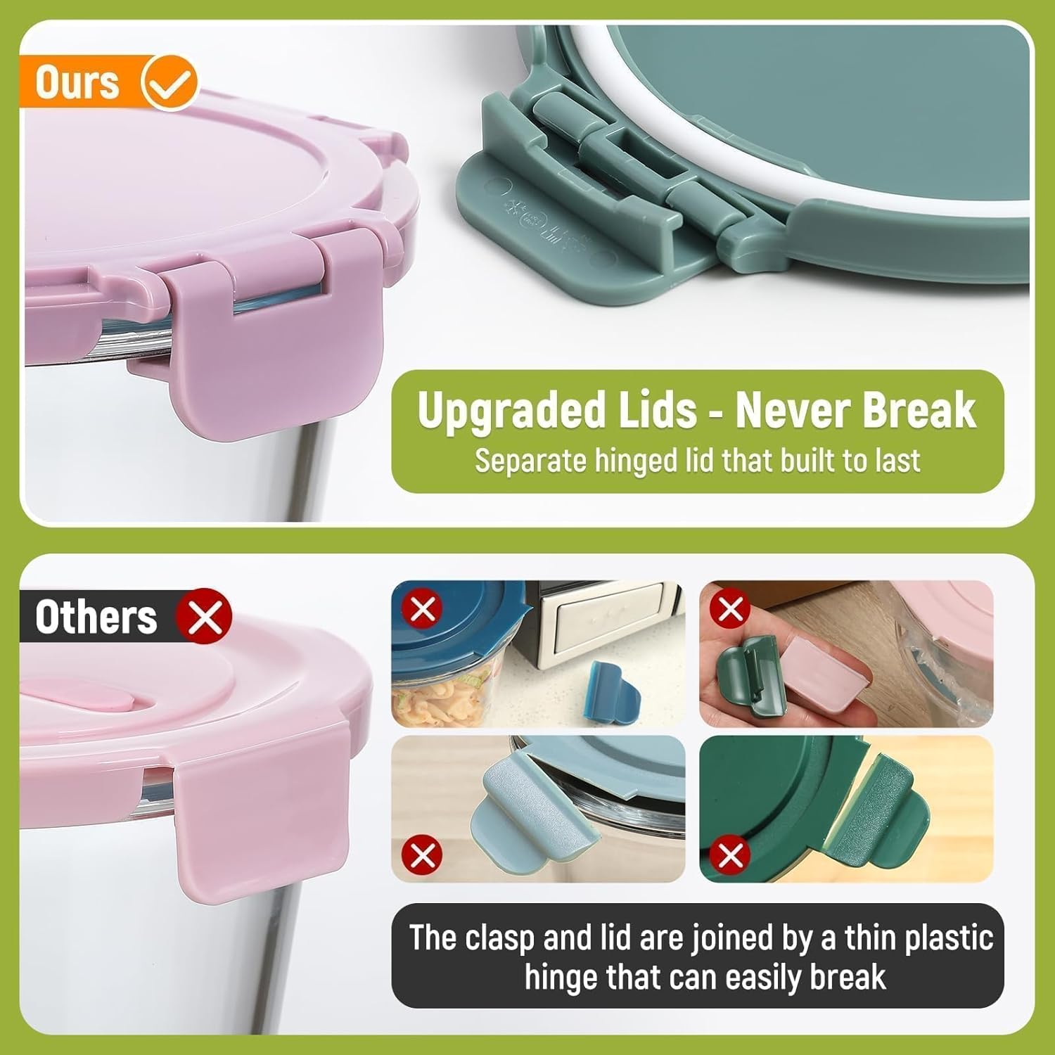 [UPGRADED LID] 6 Sets 3 Cup/24 - Food Storage Container avaliação e preço