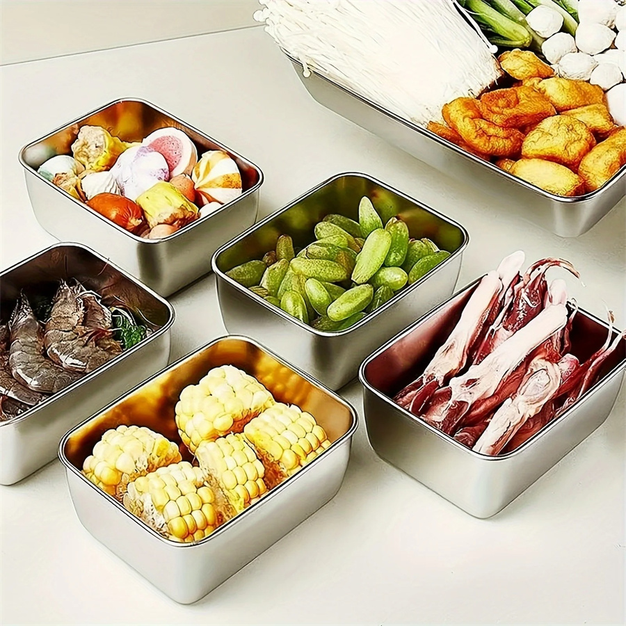 1/3/5pcs Stainless Steel Food  - Food Storage Underground avaliação e preço