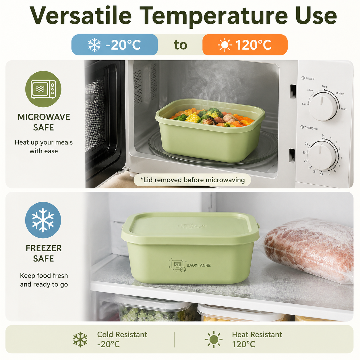 4Pcs Stackable Food Storage Co - Food Storage Boxes With Lids avaliação e preço