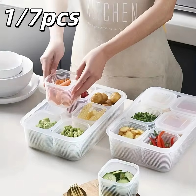 1/7pcs Food Storage Container  - Food Storage Boxes With Lids avaliação e preço