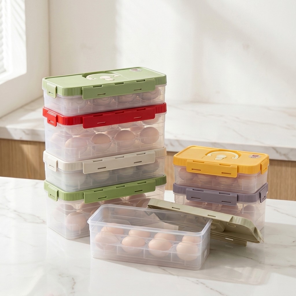 Stackable Egg Storage Box Refr - Food Storage Boxes With Lids avaliação e preço