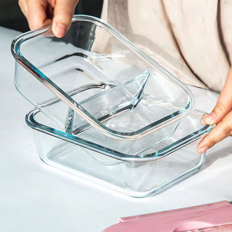 New style Lunch Box Glass 1050 - Food Storage Glass Box avaliação e preço