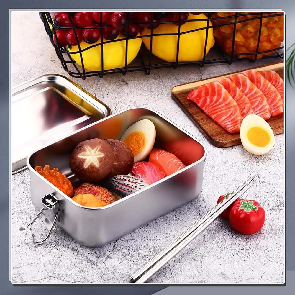 Stainless Steel Bento Box Meta - Food Storage Underground avaliação e preço